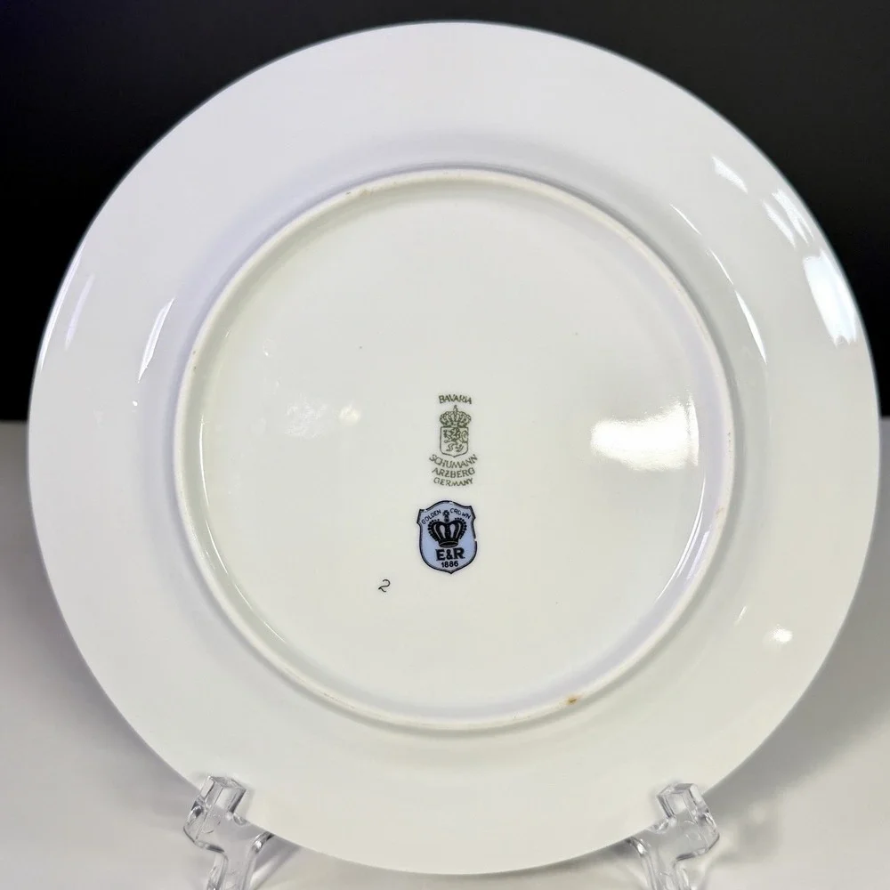 VTG Schumann Bavaria Song Bird Salad Plates Porcelain Arzberg Germany Set of 4
